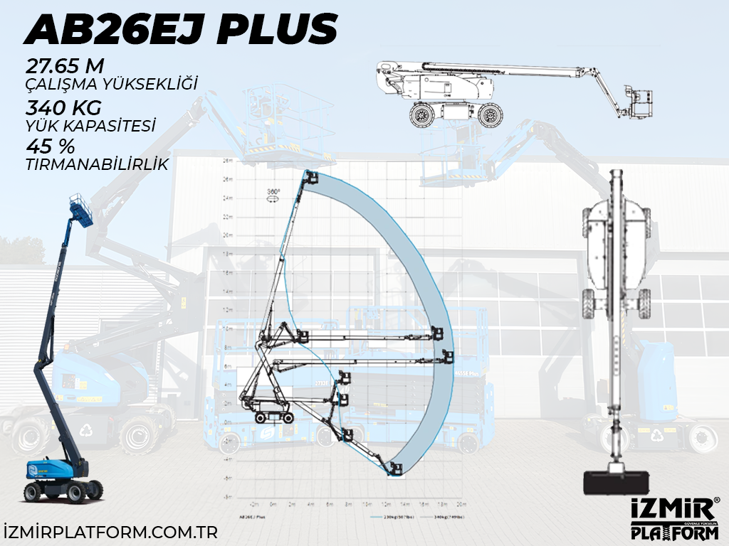 28MT Akülü Eklemli Manlift Platform