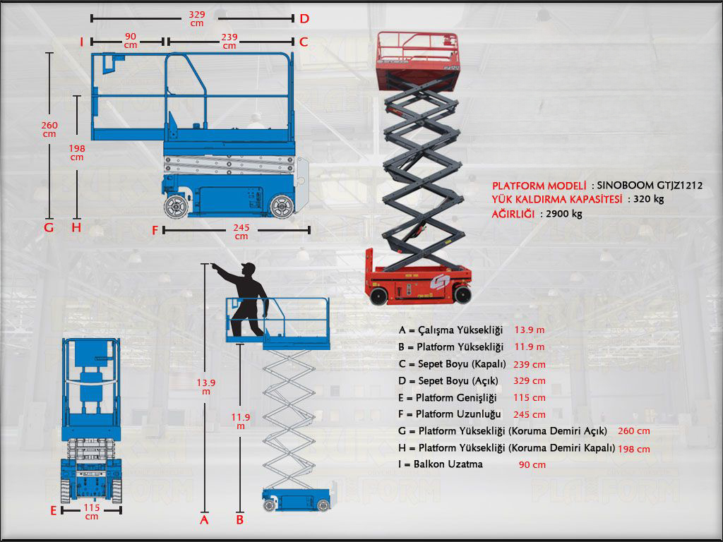 14 Metre Akl Makasl Manlift Platform